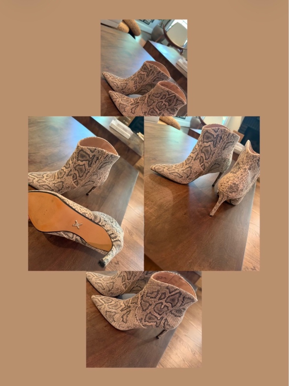Express snake print boots